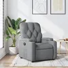 Image de vidaXL Fauteuil réglable tissu gris clair