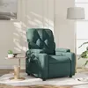 Image de vidaXL Fauteuil réglable tissu vert foncé