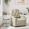 Image de vidaXL Fauteuil inclinable de massage Crème Similicuir 372511