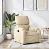 Image de vidaXL Fauteuil réglable tissu crème