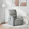 Image de vidaXL Fauteuil de massage inclinable Gris clair Tissu373422
