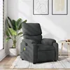 Image de vidaXL Fauteuil de massage, relaxation tissu gris foncé