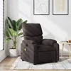 Image de vidaXL Fauteuil de massage, relaxation tissu marron foncé