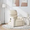 Image de vidaXL Fauteuil de massage inclinable Crème Tissu373431