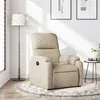 Image de vidaXL Fauteuil réglable tissu microfibre crème