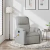 Image de vidaXL Fauteuil de massage, relaxation tissu microfibre gris clair