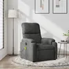Image de vidaXL Fauteuil de massage, relaxation tissu microfibre gris foncé