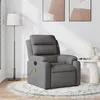 Image de vidaXL Fauteuil de massage, relaxation tissu gris foncé