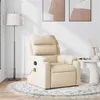 Image de vidaXL Fauteuil de massage, relaxation tissu crème