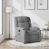 Image de vidaXL Fauteuil de massage, relaxation tissu gris clair