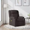 Image de vidaXL Fauteuil de massage inclinable Marron foncé Tissu 373553