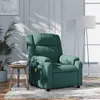 Image de vidaXL Fauteuil de massage, relaxation tissu vert foncé