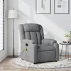 Image de Fauteuil de massage inclinable Gris clair Tissu