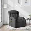 Image de Fauteuil de massage inclinable Gris foncé Tissu