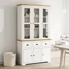 Image de vidaXL Hoge kast BODO 115,5x43x200,5 cm grenenhout wit en bruin3206452