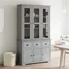 Image de vidaXL Hoge kast BODO 115,5x43x200,5 cm massief grenenhout grijs3206453