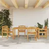 Image de vidaXL 5-delige Tuinset massief teakhout3157933