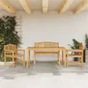 Image de vidaXL 4-delige Tuinset massief teakhout3157941