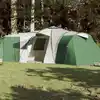 Image de Vidaxl Tente Familiale, 12 Personnes, Dôme, Verte, Imperméable