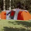Image de Tente familiale à dôme 12 personnes gris et orange imperméable