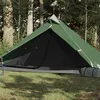 Image de Tente de camping tipi 1 personne vert imperméable