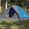 Image de Tente de camping à dôme 6 personnes bleu imperméable