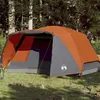 Image de Tente de camping et porche 4 personnes gris orange imperméable