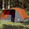 Image de Vidaxl Tente avec Auvent, 4 Personnes, Orange, Imperméable