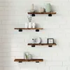 Image de vidaXL Étagères Murales 4 pcs, Tablettes Suspendues avec Rangement, Étagères à Livres Flottantes, Décorations de Salon, 838195