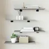 Image de vidaXL Étagères Murales 4 pcs, Tablettes Suspendues avec Rangement, Étagères à Livres Flottantes, Décorations de Salon, 838233