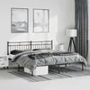 Image de vidaXL Bedframe met hoofdbord metaal zwart 183x213 cm373696