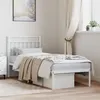 Image de vidaXL Cadre de lit métal avec tête de lit blanc 80x200 cm 373731
