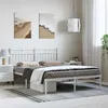 Image de vidaXL Bedframe met hoofdbord metaal wit 150x200 cm373742