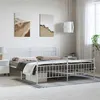 Image de vidaXL Bedframe met hoofd- en voeteneinde metaal wit 183x213 cm373763
