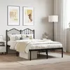 Image de vidaXL Bedframe met hoofdbord metaal zwart 120x190 cm373786