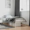 Image de vidaXL Bedframe met hoofdbord zonder matras metaal wit 75x190 cm373828
