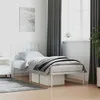 Image de vidaXL Bedframe met hoofdbord metaal wit 80x200 cm373829