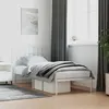 Image de vidaXL Cadre de lit métal avec tête de lit blanc 90x190 cm 373830
