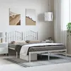 Image de vidaXL Bedframe met hoofdbord metaal wit 150x200 cm373840