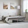 Image de vidaXL Bedframe met hoofdbord metaal wit 183x213 cm373843