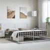 Image de vidaXL Bedframe met hoofd- en voeteneinde metaal wit 183x213 cm373861
