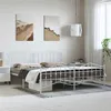Image de vidaXL Bedframe met hoofd- en voeteneinde metaal wit 193x203 cm373862