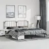 Image de vidaXL Bedframe met hoofdbord metaal zwart 183x213 cm373892