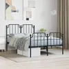 Image de vidaXL Bedframe met hoofd- en voeteneinde metaal zwart 120x200 cm373903