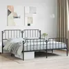 Image de vidaXL Bedframe met hoofd- en voeteneinde metaal zwart 193x203 cm373911