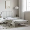 Image de vidaXL Bedframe met hoofdbord metaal wit 100x190 cm373930