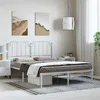 Image de vidaXL Bedframe met hoofdbord metaal wit 150x200 cm373938