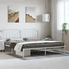 Image de vidaXL Bedframe met hoofdbord metaal wit 183x213 cm373941
