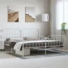 Image de vidaXL Bedframe met hoofd- en voeteneinde metaal wit 193x203 cm373960