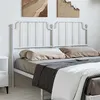 Image de vidaXL Hoofdbord 150 cm metaal wit373970